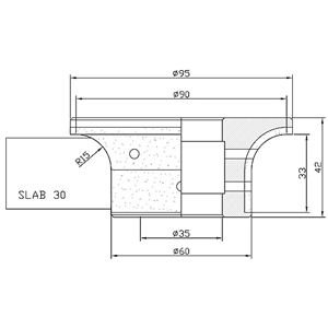 Eased Edge: A33 Radius 15