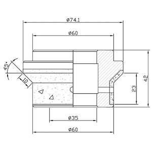 Bevel: 2 CM