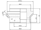 Bevel: 2 CM