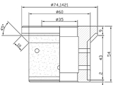 Bevel: 4 CM