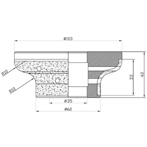 Ogee Flat: 3 CM