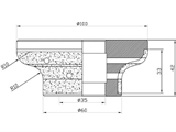 Ogee Flat: 3 CM