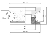 Ogee Bullnose: 3 CM