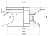Ogee Bullnose: 4 CM
