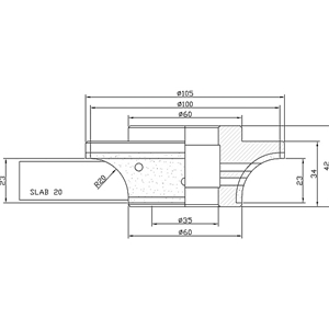 Demi Bullnose: 2 CM